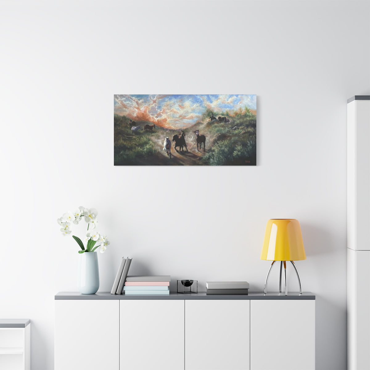 Morning Wrangling — Canvas Print