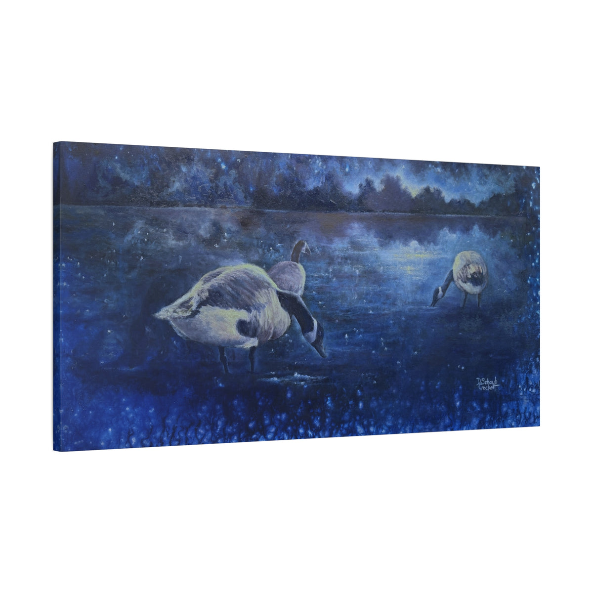 Midnight Geese — Canvas Print
