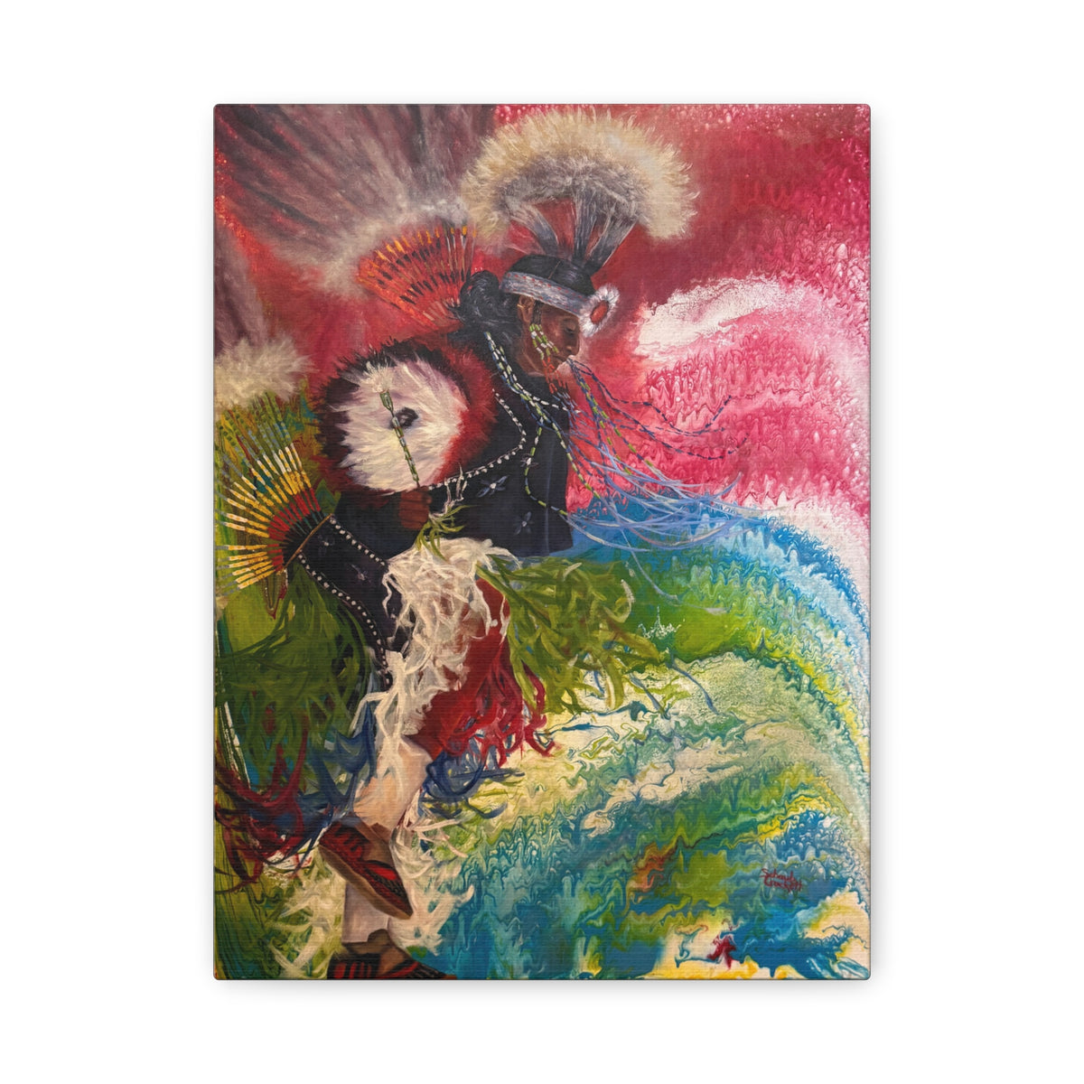 Dancing with his Ancestors — Canvas Print