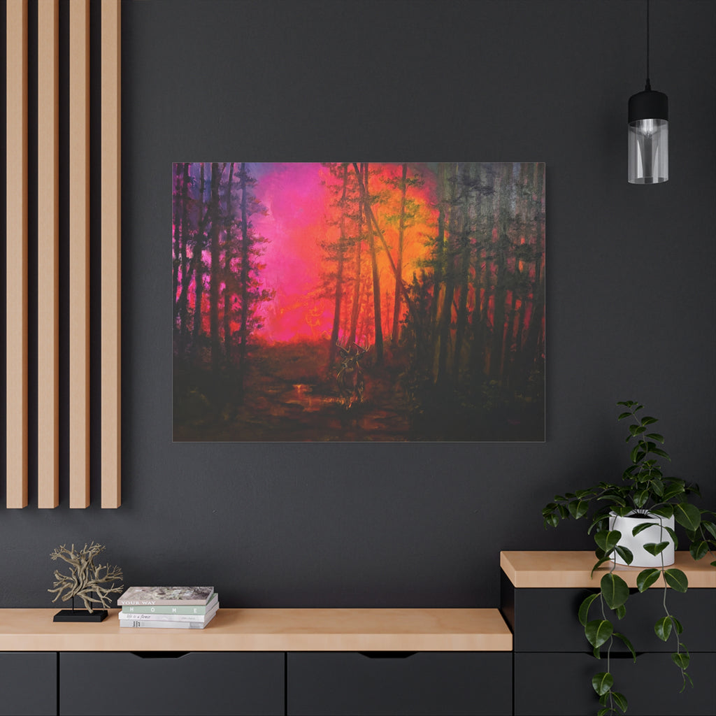 Hills on Fire — Canvas Print