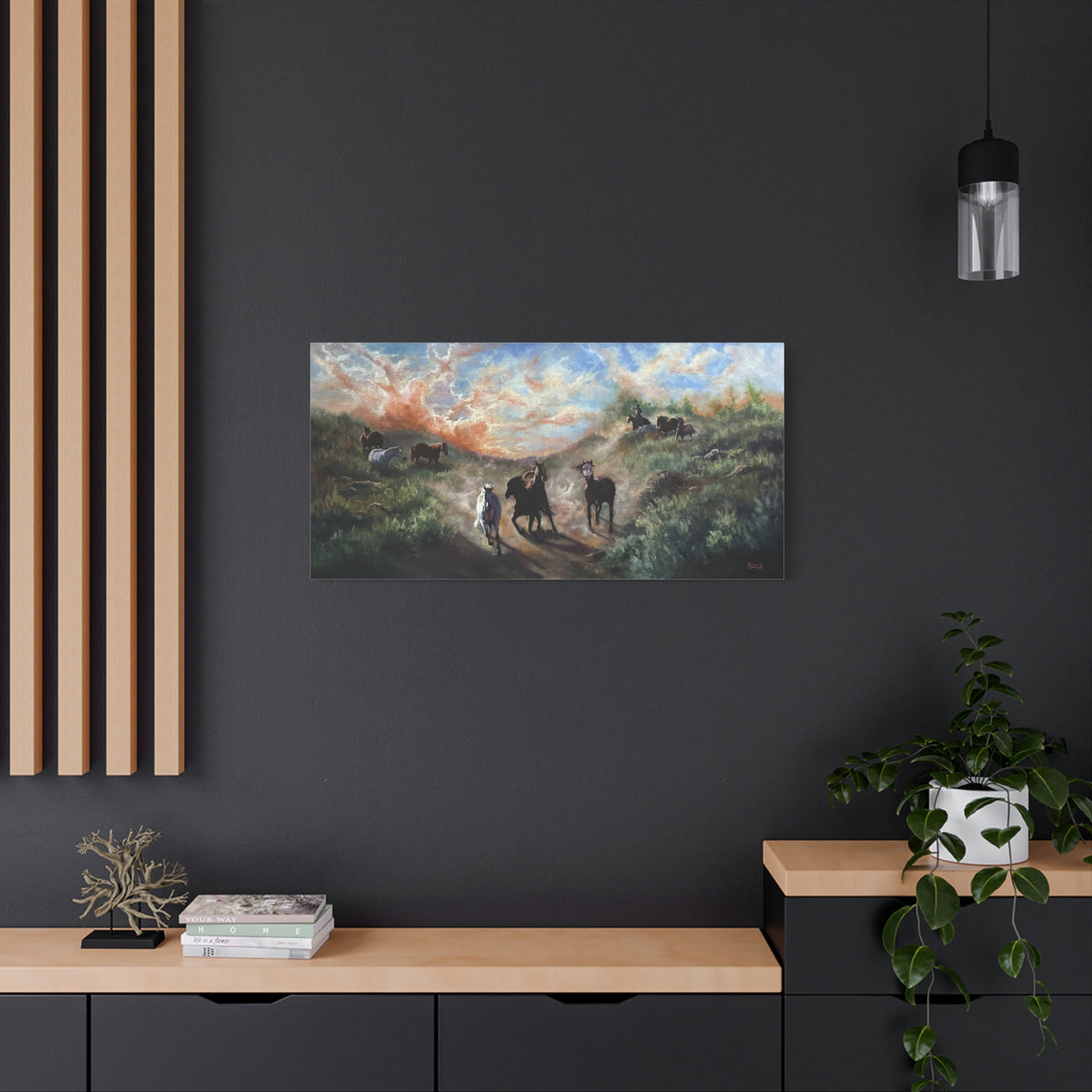 Morning Wrangling — Canvas Print