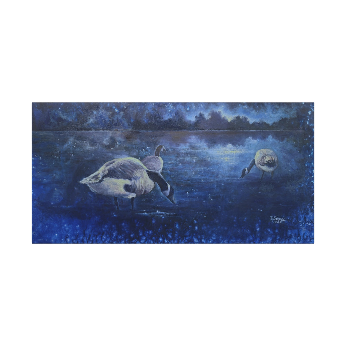 Midnight Geese — Canvas Print