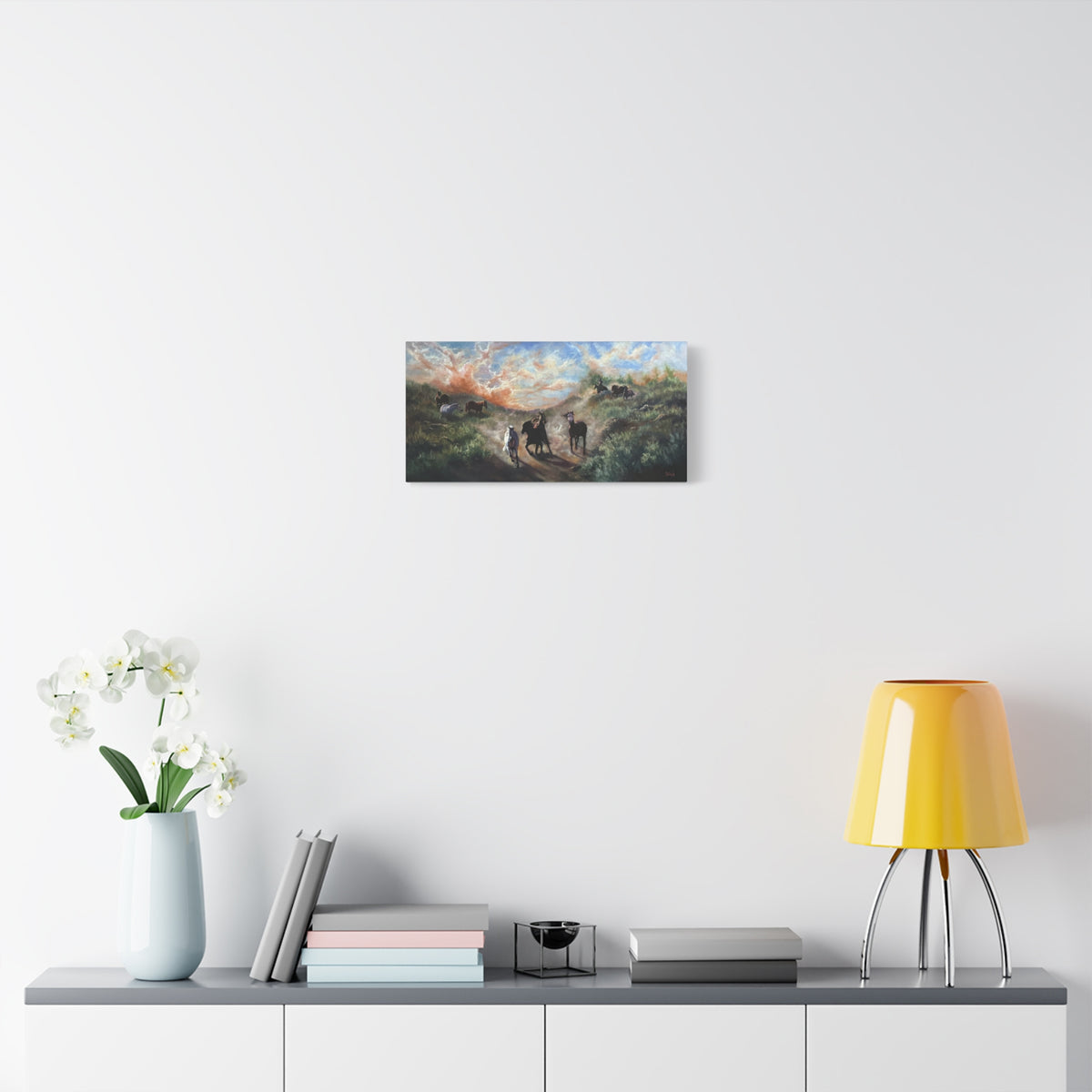 Morning Wrangling — Canvas Print