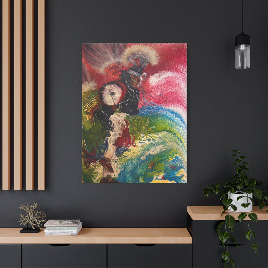 Dancing with his Ancestors — Canvas Print