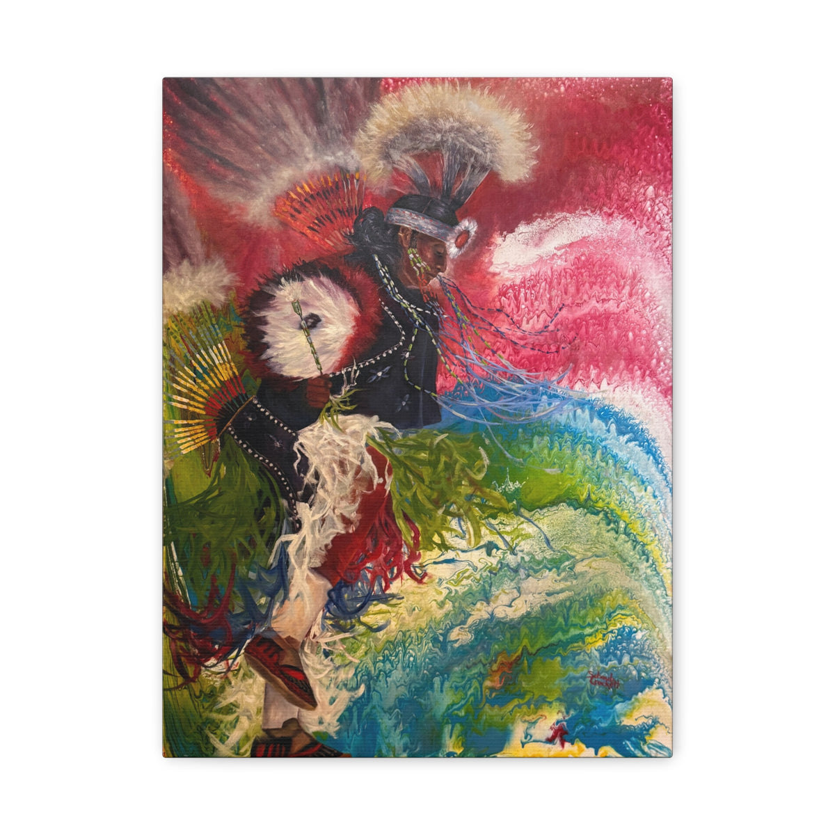 Dancing with his Ancestors — Canvas Print
