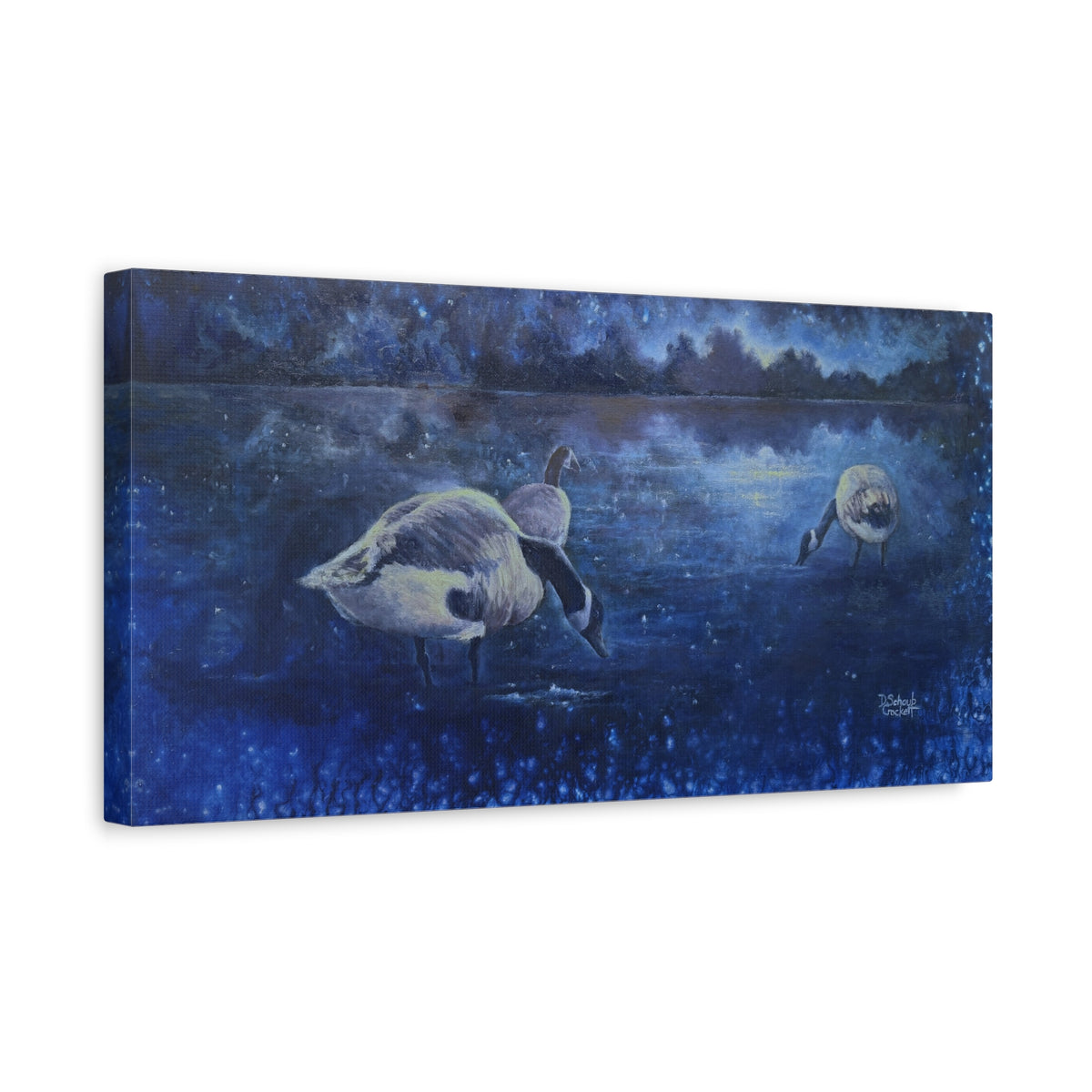 Midnight Geese — Canvas Print
